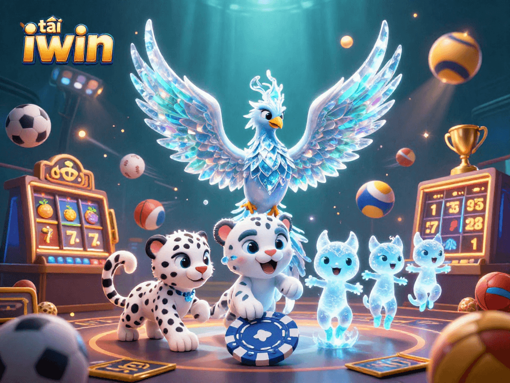 Play the exciting game with tải iwin featuring vivid ice phoenix and slot elements.