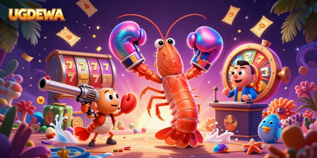 UGDEWA brings the excitement of casino slots to life with vibrant characters and dynamic elements.