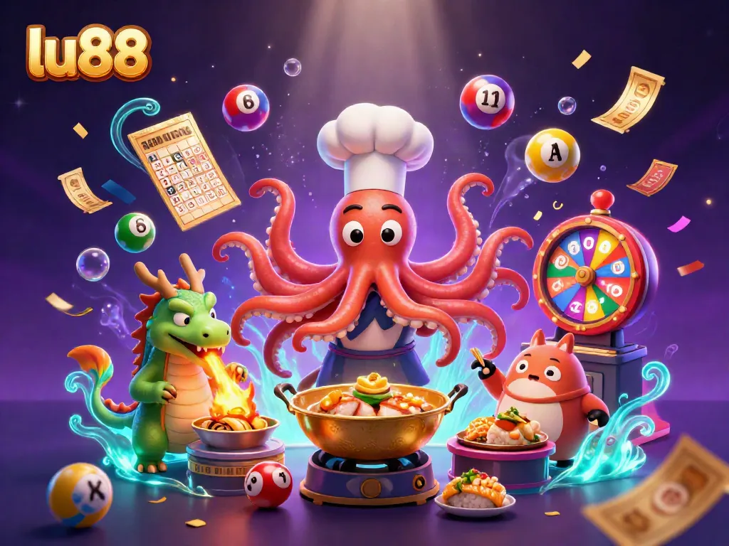 Experience the vibrant LU88 casino action with dynamic characters and exciting gaming elements.