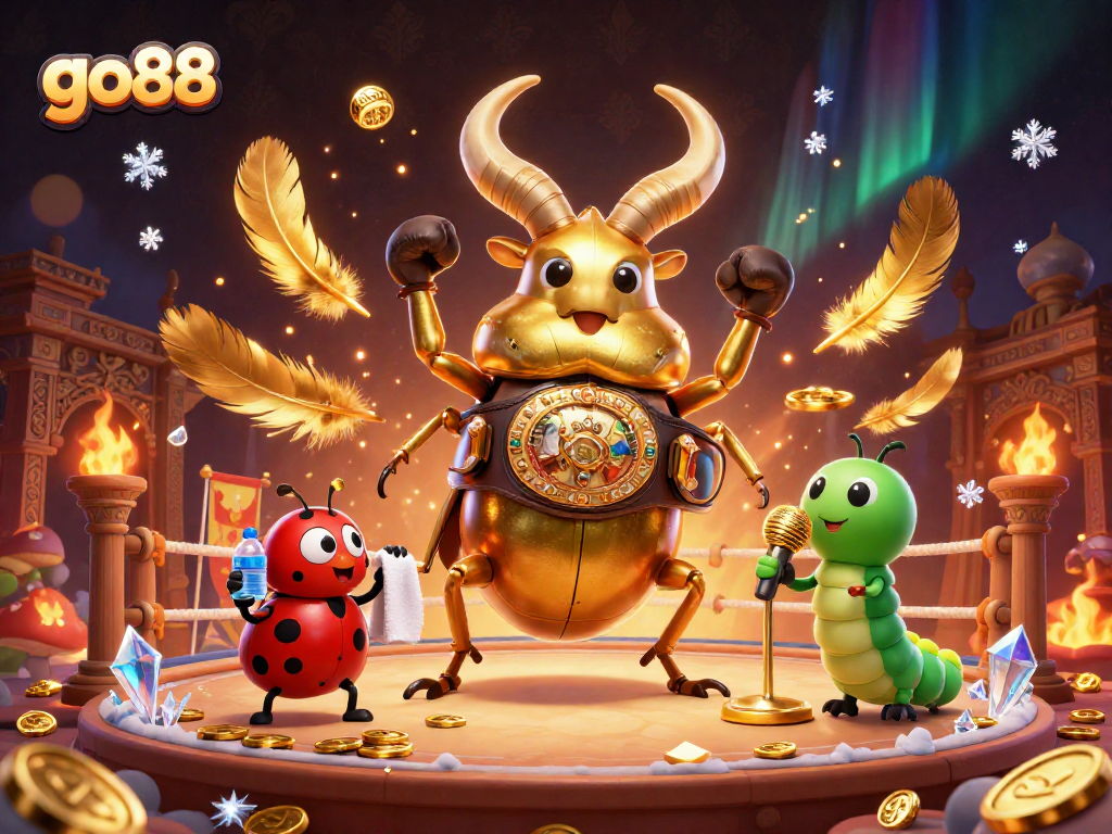 Engage in thrilling gameplay at go88, showcasing a vibrant casino scene with unique characters and rich details.