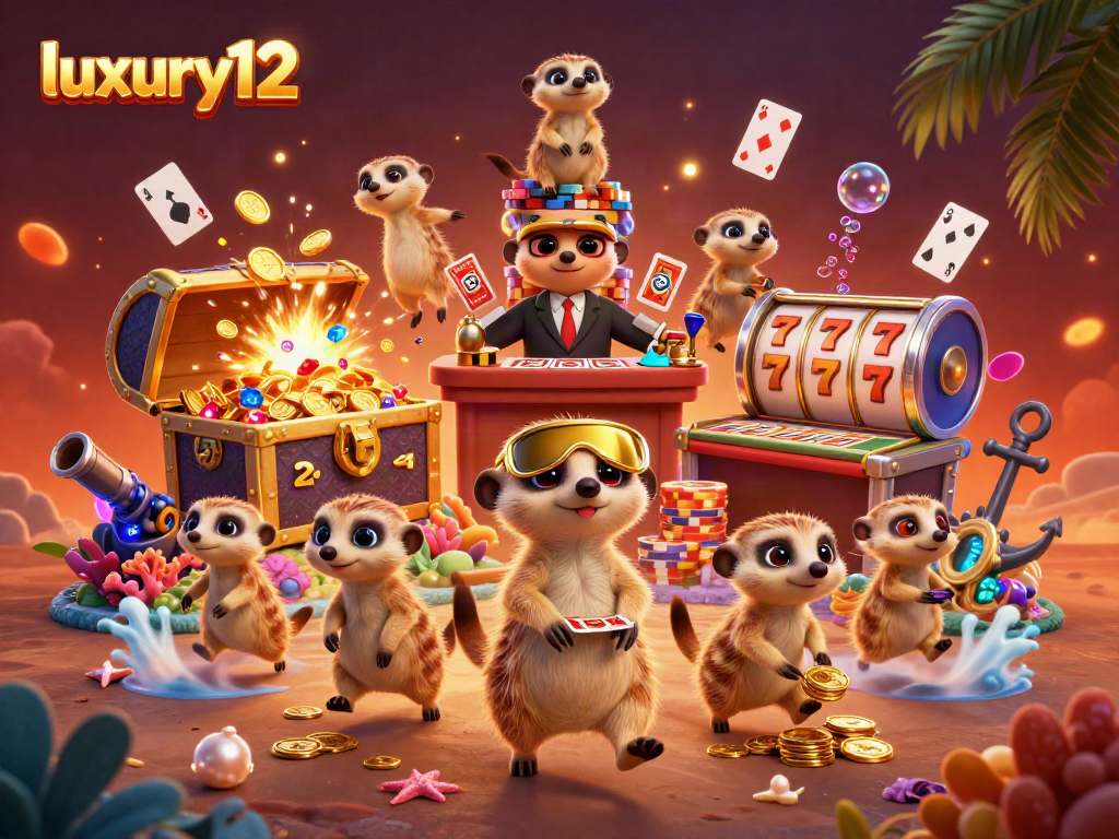 Engage with luxury12 casino excitement as meerkats manage games with dynamic card dealing.