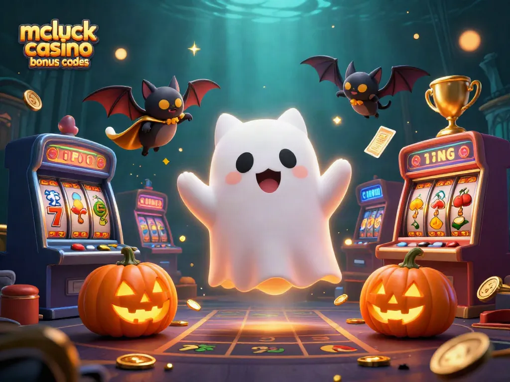 Engaging 3D scene showcasing mcluck casino bonus codes with lively casino elements and friendly characters.