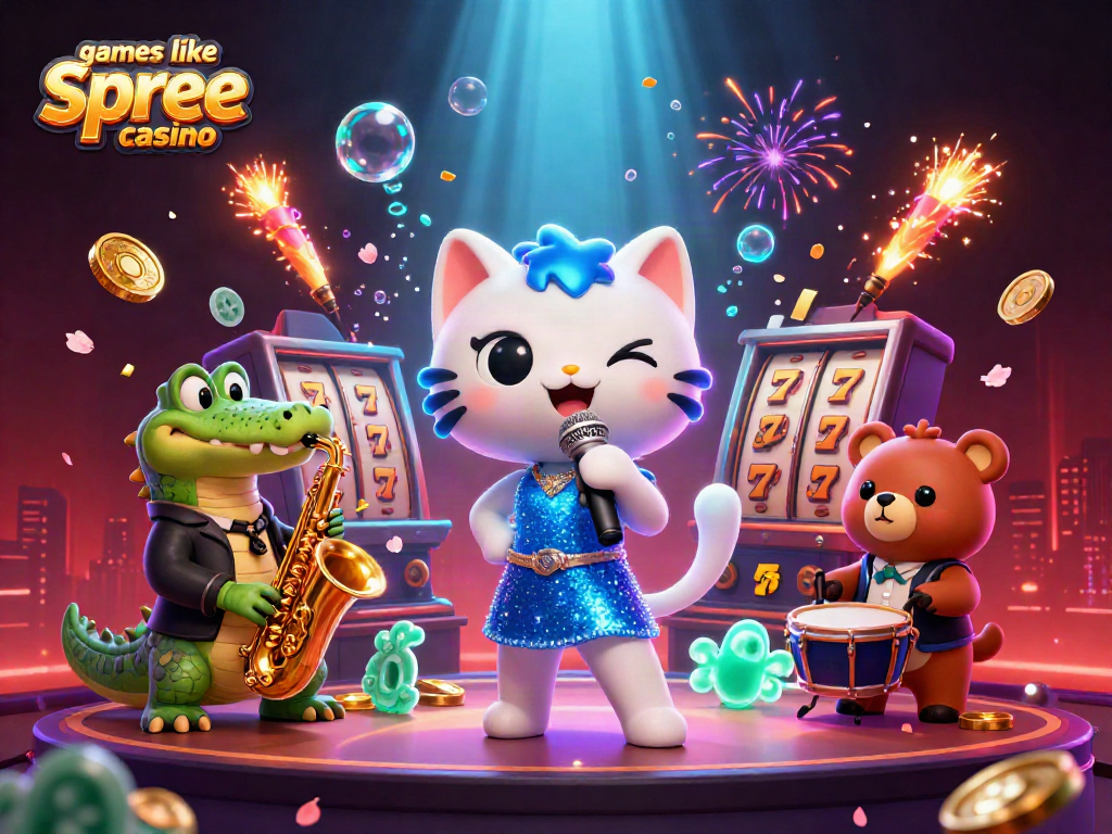 Engage with games like spree casino featuring dynamic cartoon characters and vibrant casino elements.
