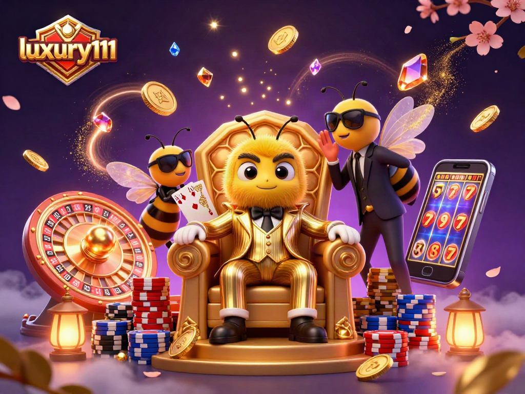 Experience vibrant casino action with luxury111 as gold coins and poker chips animate in a dazzling scene.