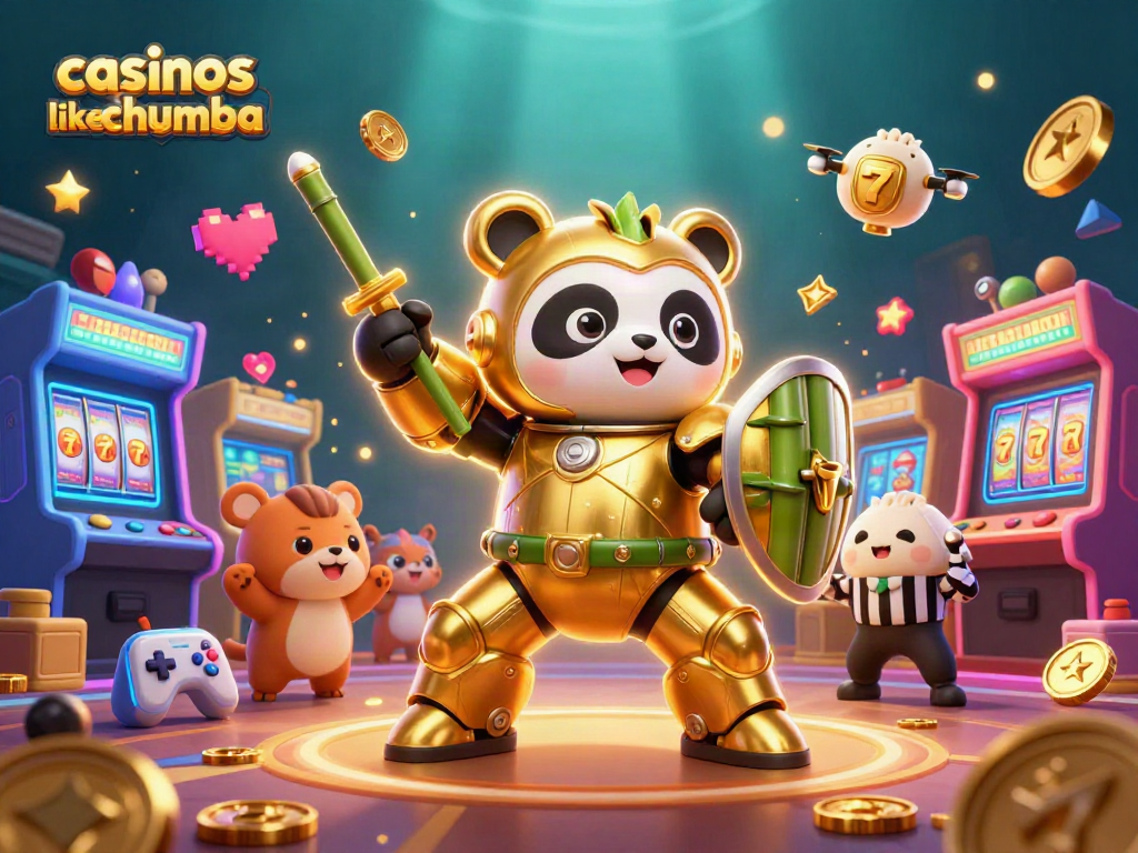 Experience the excitement of casinos like Chumba in this vibrant 3D illustration.