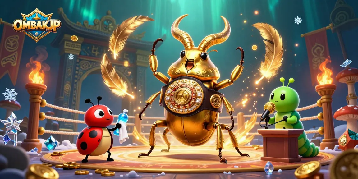 OMBAKJP brings excitement to the casino with a dynamic boxing-themed scene full of vibrant characters and elements.