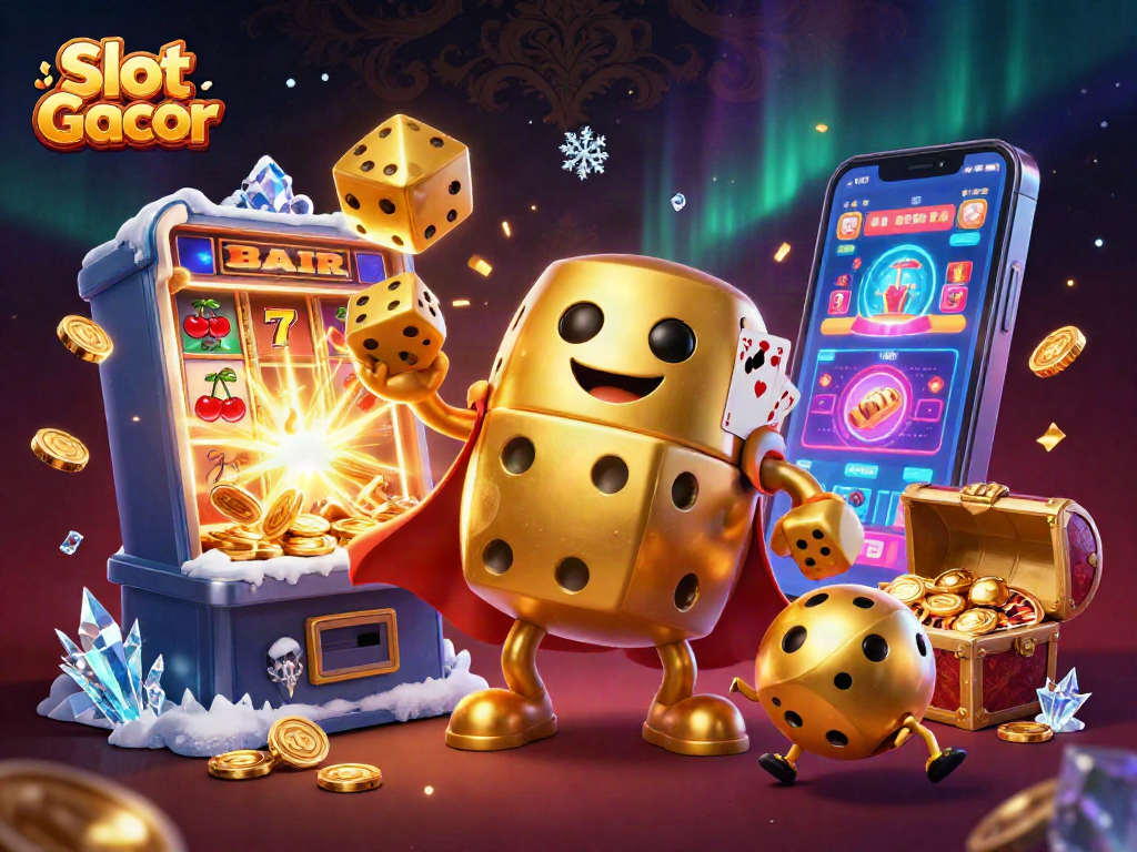 Engage with Slot Gacor amidst an explosion of vibrant casino elements and dynamic characters.