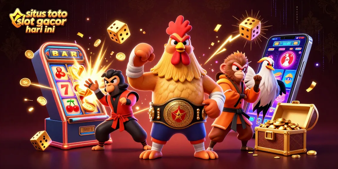 Experience excitement with situs toto slot gacor hari ini, showcasing captivating casino elements and dynamic characters.