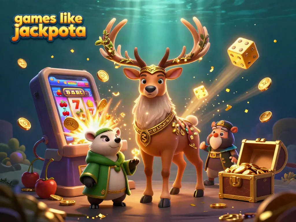 Engage with games like jackpota through this vibrant 3D casino illustration showcasing thrilling slots.