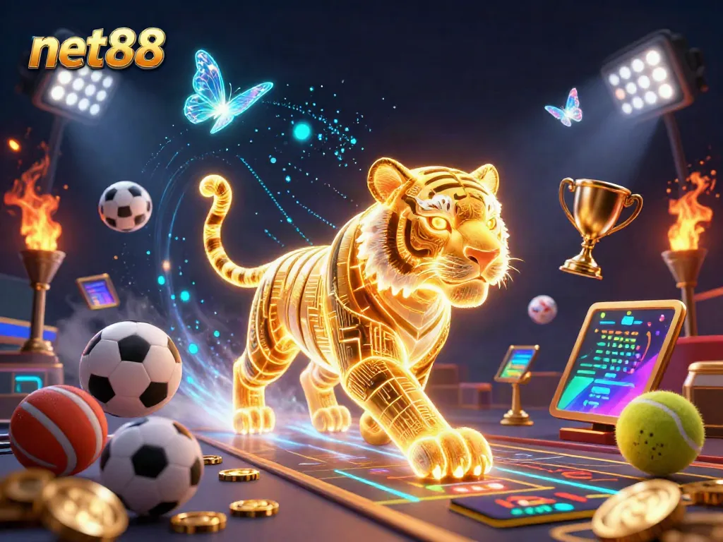 Experience thrilling wins at net88 with vibrant casino elements and a captivating digital landscape.