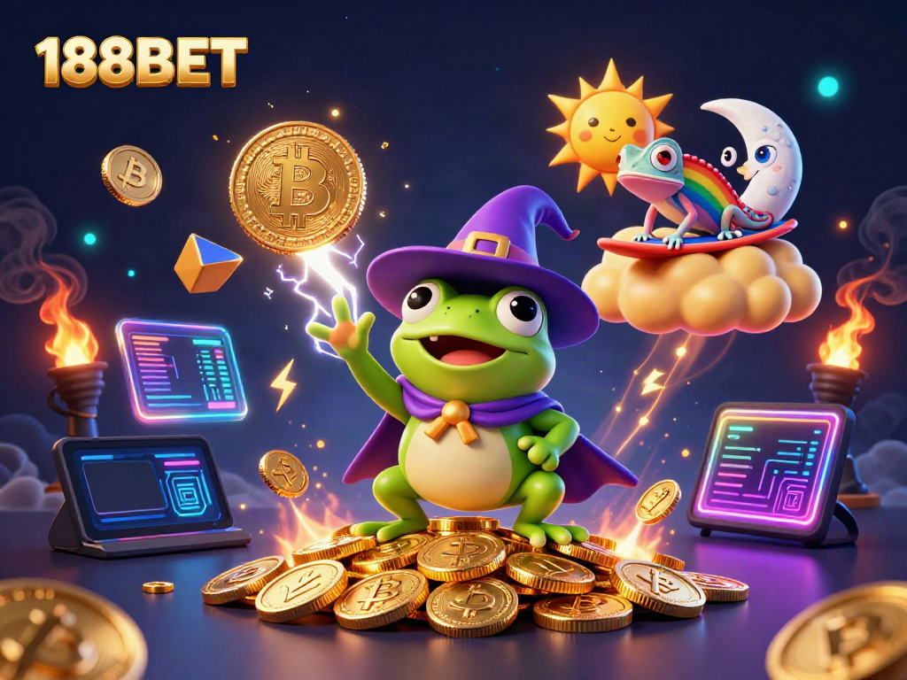 Engage with the exhilarating world of 188BET featuring enchanting characters, gold coins, and vibrant visual elements.