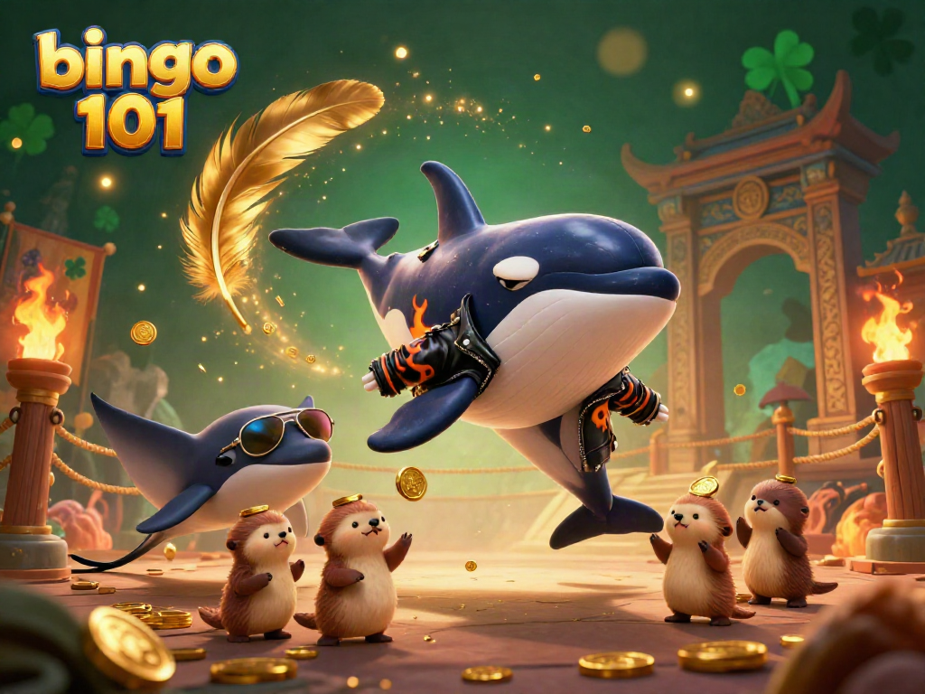 Join the exciting bingo 101 adventure with animated sea characters enjoying their fun and rewarding gaming experience.