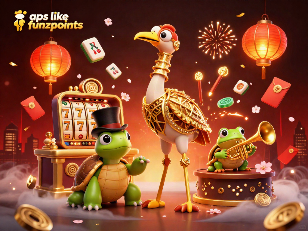 Enjoy fun games like apps like funzpoints with colorful slots and festive casino elements.