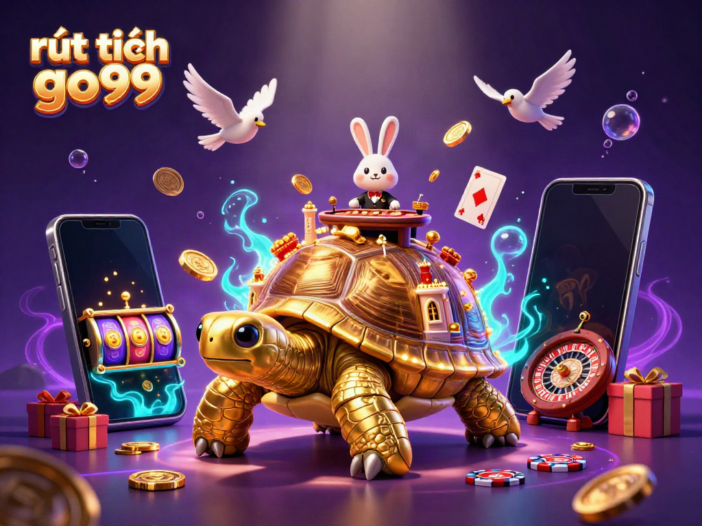 Engage in thrilling gameplay and fast withdrawals at rút tiền go99, featuring vibrant casino elements and golden treasures.