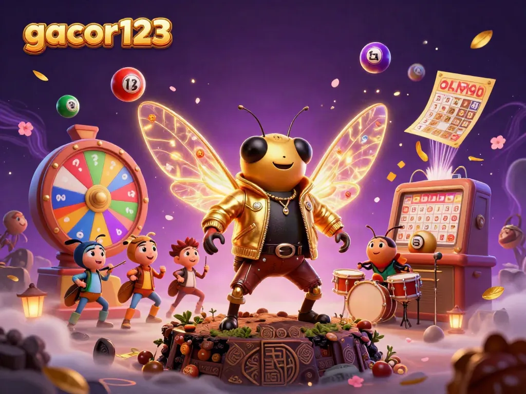 Experience thrills with gacor123's vibrant lottery and slot games, featuring dynamic characters and rich elements.