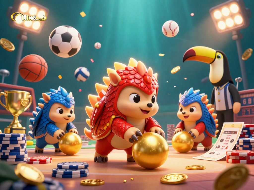 Experience the thrill at mm88 com with dynamic pangolins in a lively casino scene.