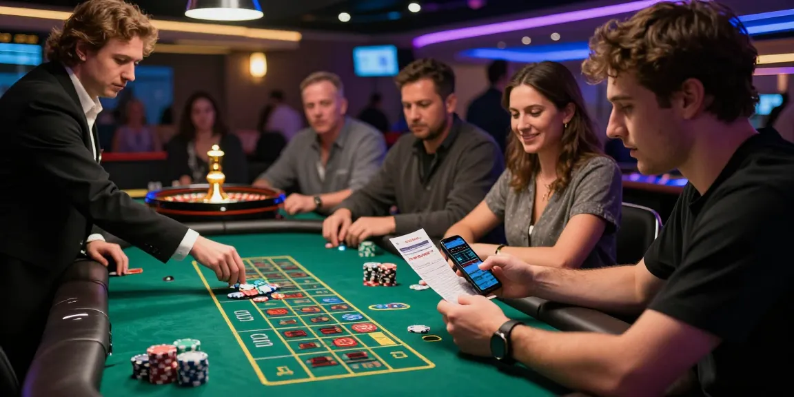 Experience the thrill of harga toto at a lively casino with players immersed in gaming excitement.
