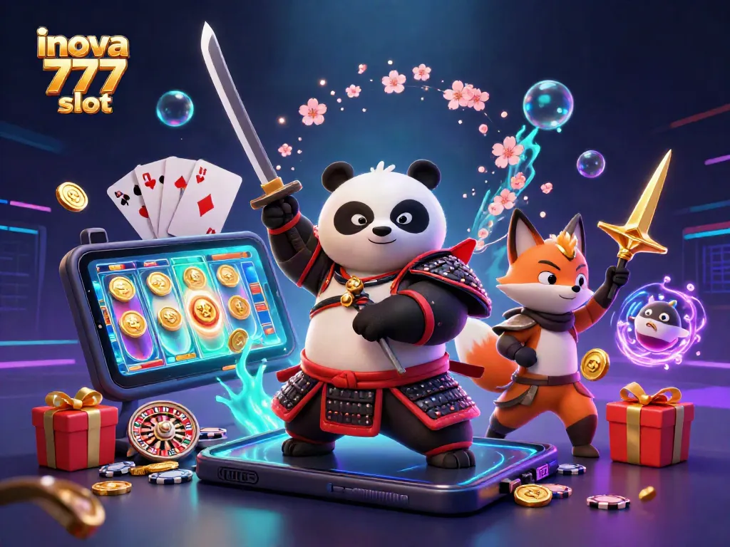 Experience thrilling gameplay with inova 777 slot, featuring colorful slot reels and dynamic characters.