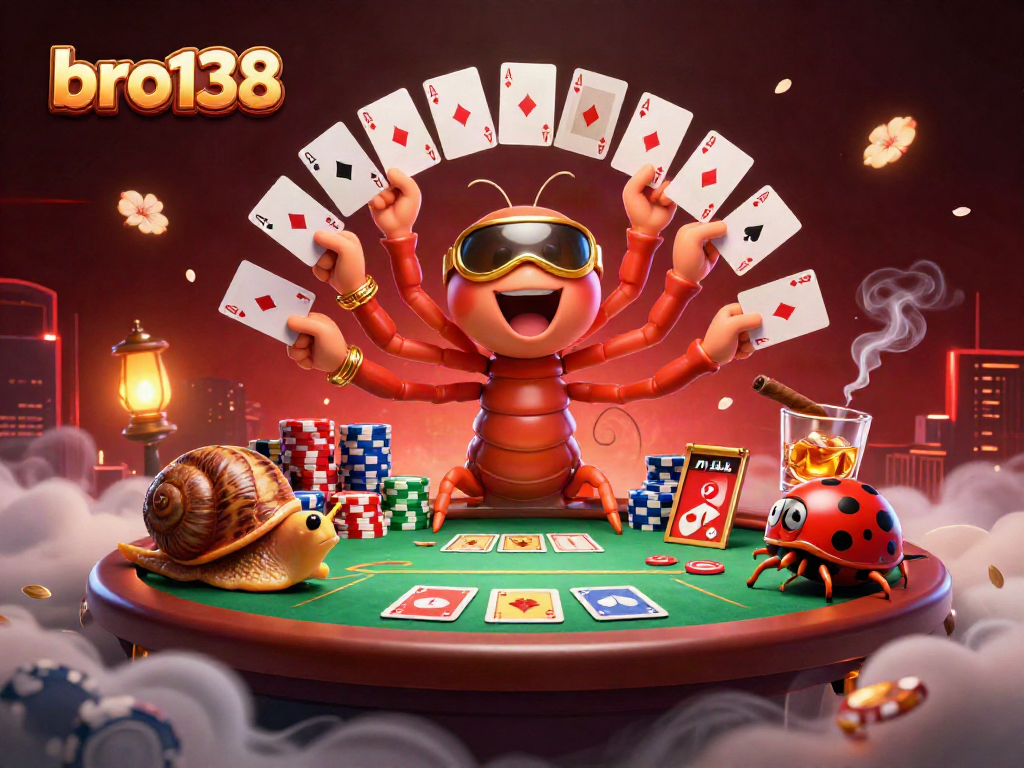 Experience the thrill of bro138 where a millipede dealer and a snail high-roller create excitement amidst poker dynamics.