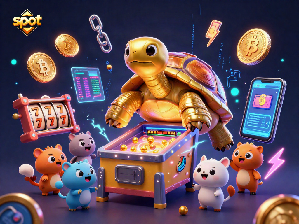 Experience thrilling slot action with vibrant 3D elements in an exciting casino scene.