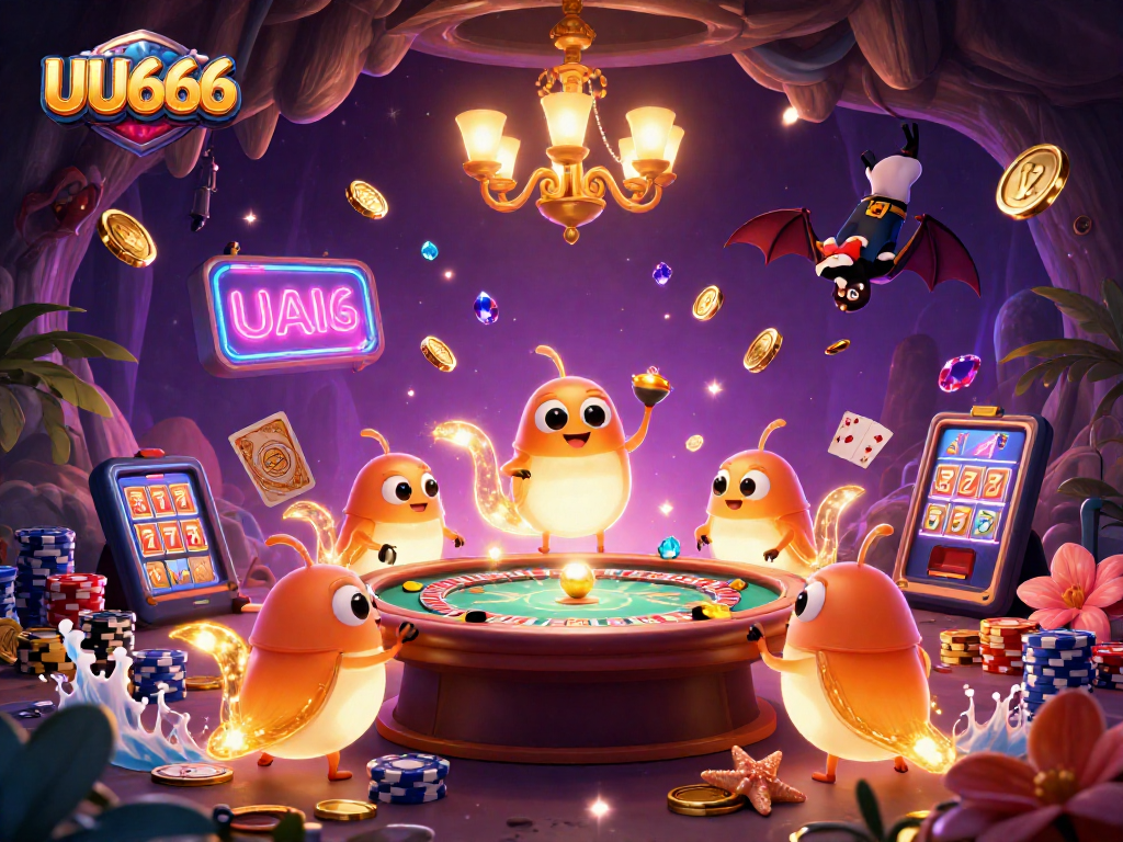 Experience the excitement at UU666 with our dazzling cave casino featuring glowworms and a bat dealer.