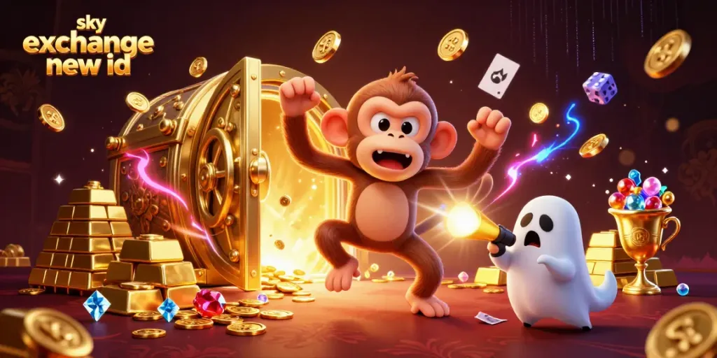 Experience the excitement with a sky exchange new id while a poltergeist monkey juggles golden treasures in a casino.