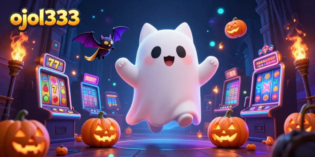 Explore Ojol333's vibrant, thrilling casino scene with ghost cat and gaming elements