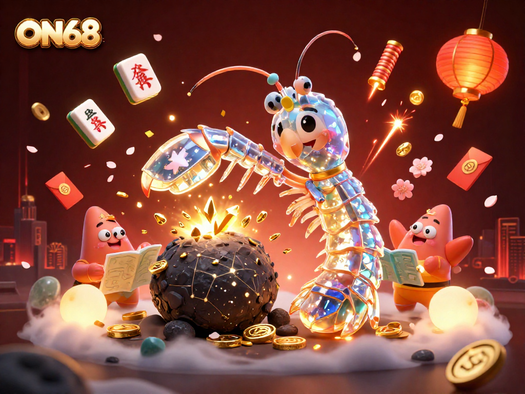 Experience the thrill of winning with ON68 as a galactic samurai fights for golden gems in a vibrant casino