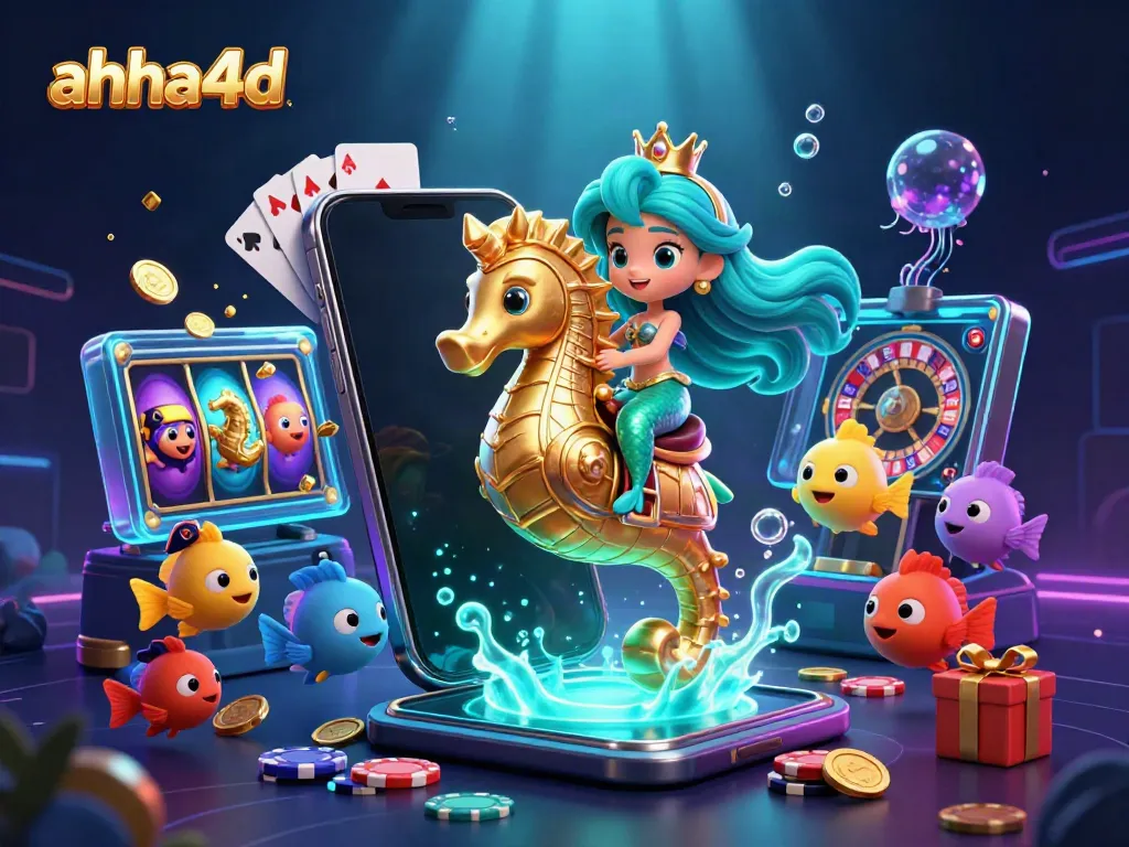 Engage with colorful gaming action on ahha4d with a vibrant underwater scene and dynamic casino elements.