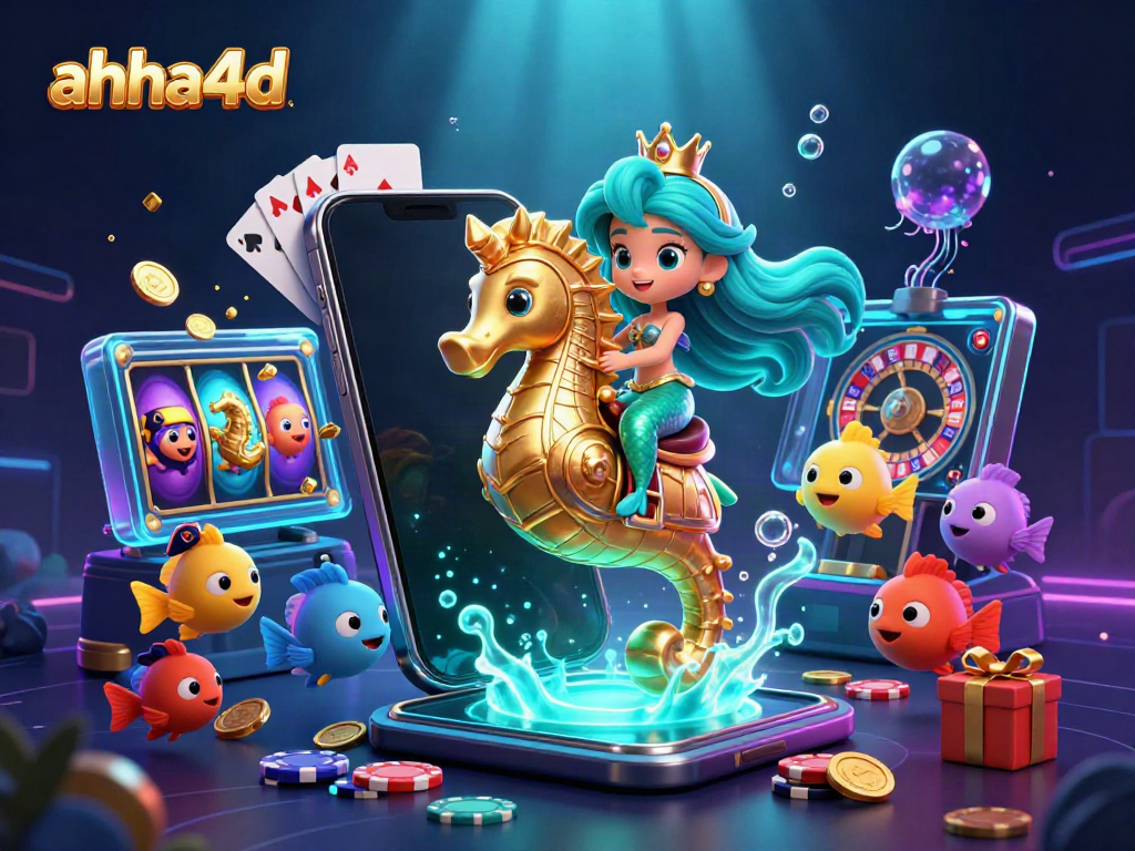 Engage with colorful gaming action on ahha4d with a vibrant underwater scene and dynamic casino elements.