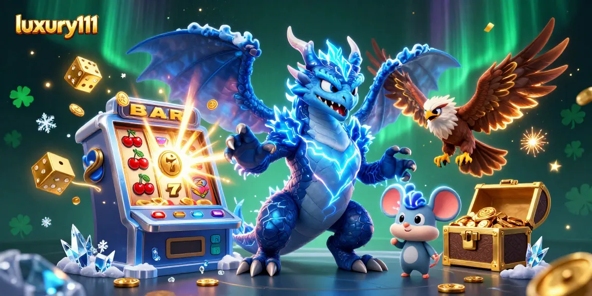 Experience thrilling wins at luxury111 with a spectacular slot machine and character interaction.