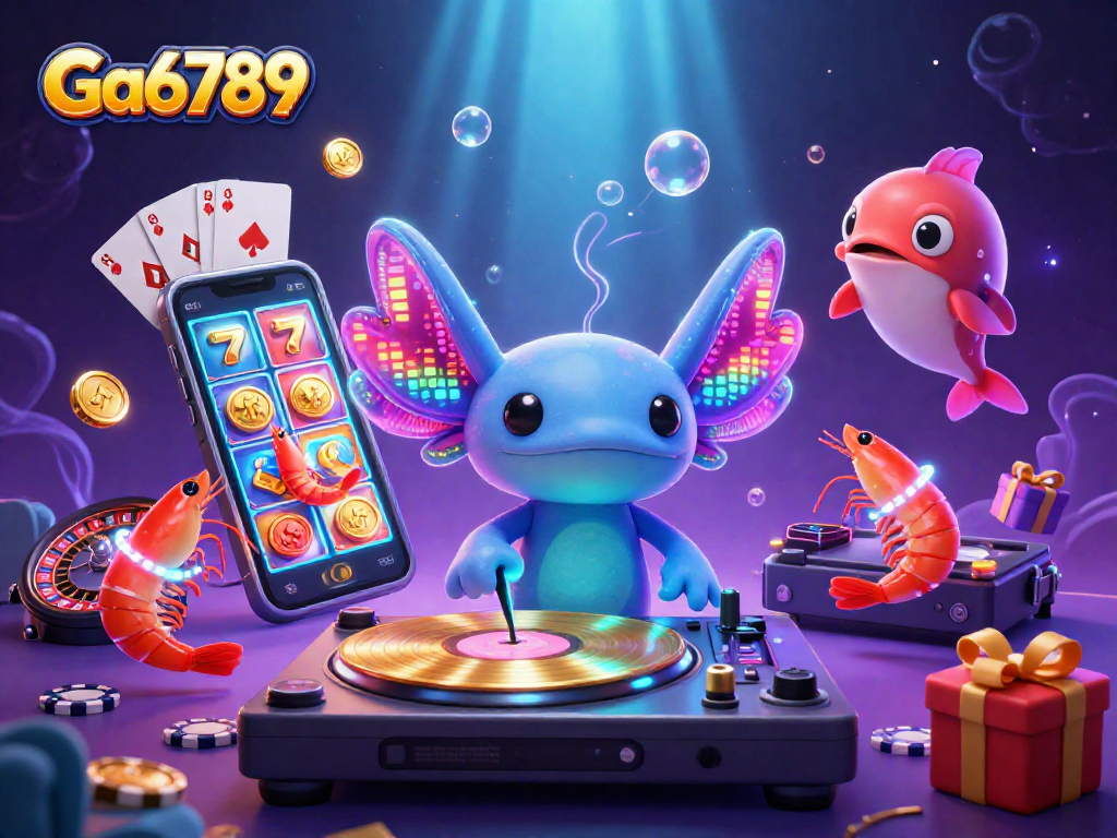 Spin big wins at Ga6789 with colorful slots and vibrant underwater gaming characters