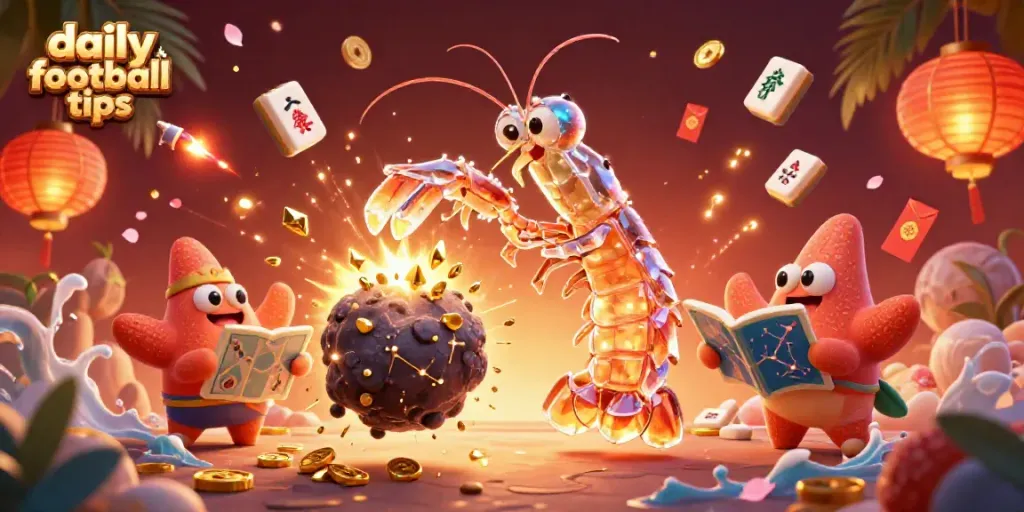 Engaging daily football tips with vibrant characters and dynamic elements in a rich 3D illustration.