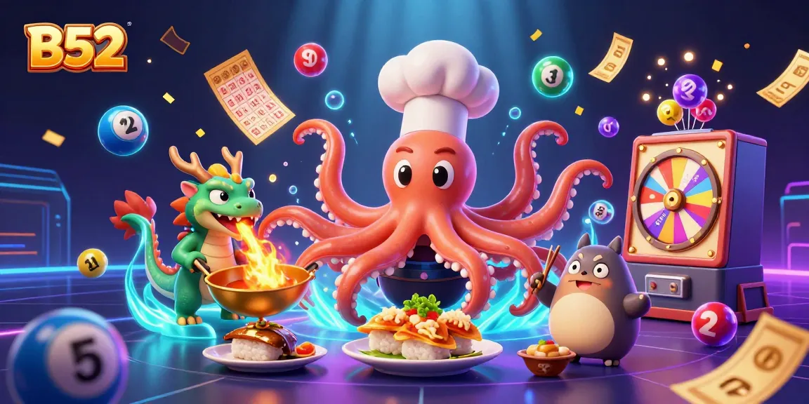 B52 energizes online slots with vibrant characters and dynamic casino elements.