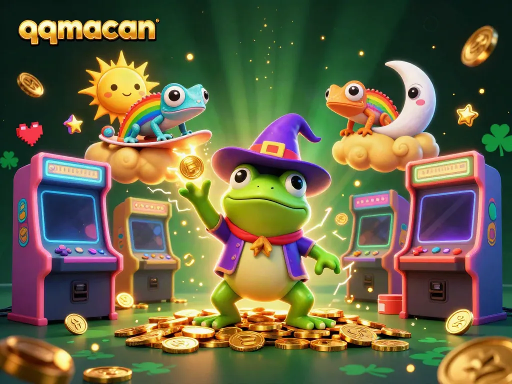 Engage in thrilling moments with qqmacan's vibrant storm of golden coins and lively characters.