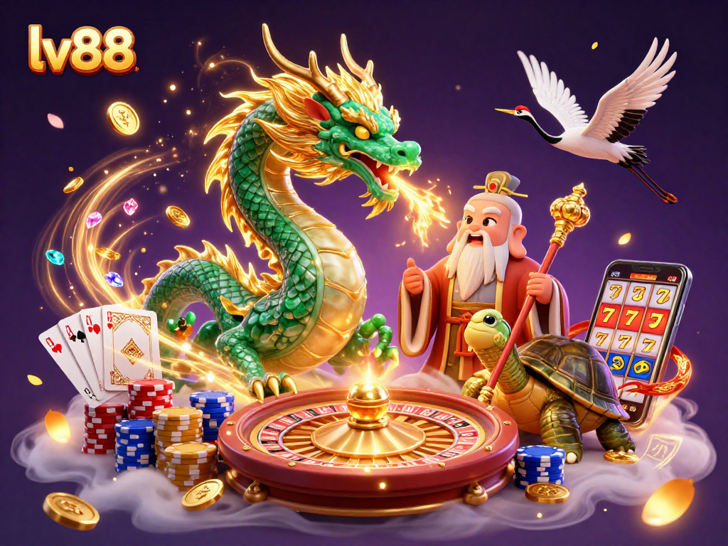 Experience thrilling gambling fun with lv88's jade dragon and dynamic casino elements.