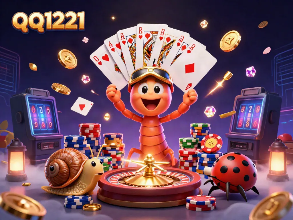 Experience the excitement of qq1221 gaming with a vibrant casino scene featuring multiple characters and rich details.